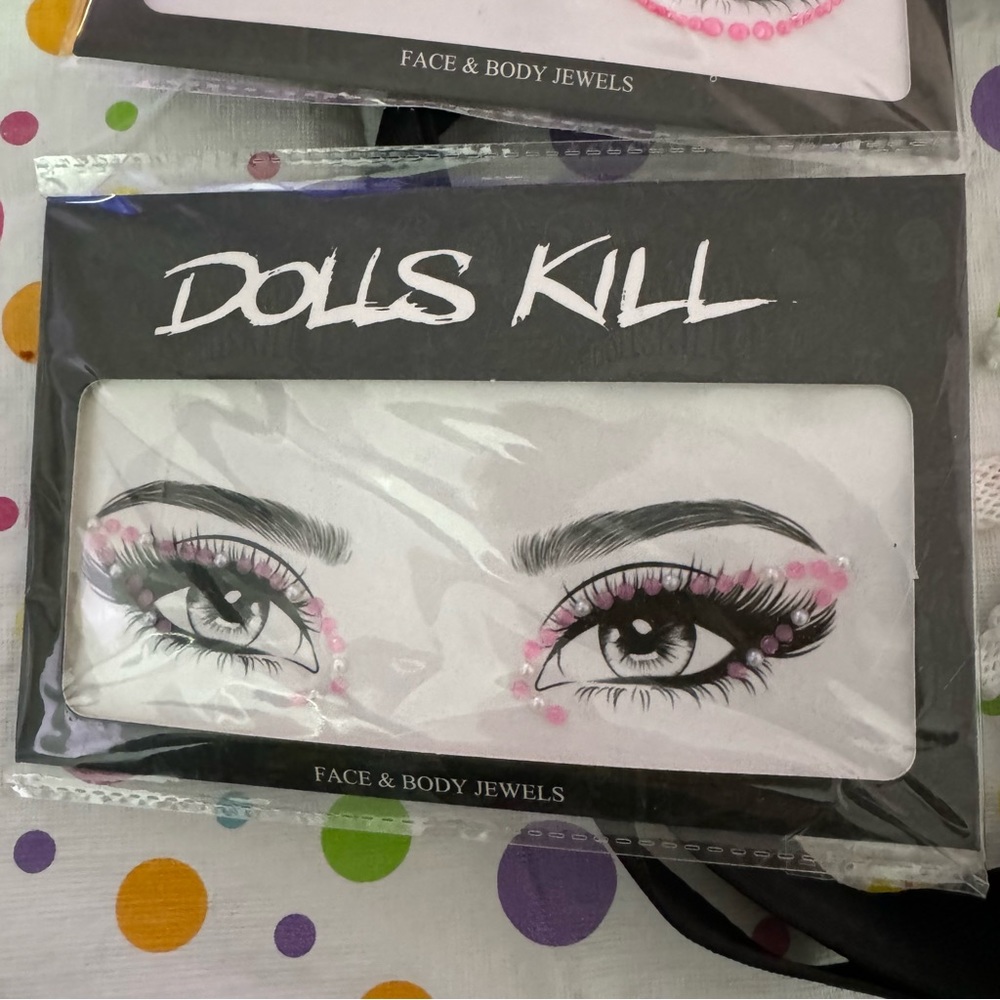 dolls kill pink and pearl eye gems